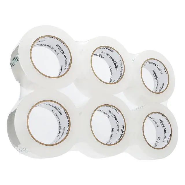 Alt view image 7 of 7 - Strong Adhesive Packing Tape for Moving Boxes, Shipping and Sealing, Clear, 1.88" x 109 Yards, 6-Pack, Total 654 Yards
