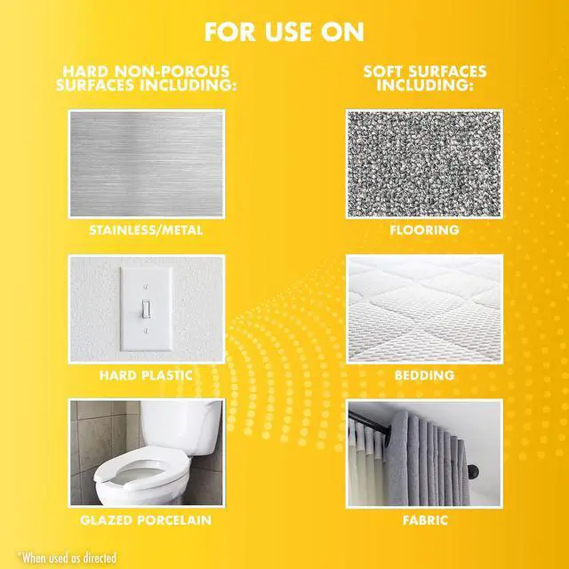 Alt view image 3 of 7 - Lysol Disinfectant Spray, Household Cleaning Supplies, Disinfecting Multi-Purpose Room Spray, Antibacterial Sanitizer, Deodorizer, Kills Hantavirus, Lemon Breeze, 19 Fl Oz (Pack of 2)