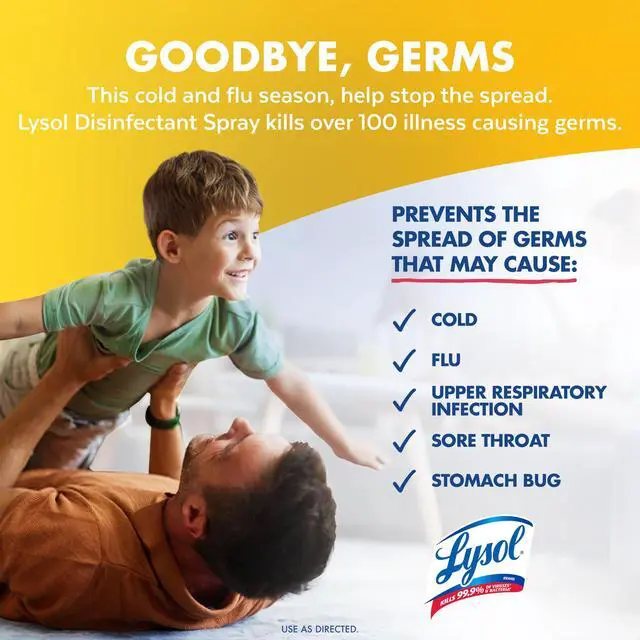Alt view image 2 of 7 - Lysol Disinfectant Spray, Household Cleaning Supplies, Disinfecting Multi-Purpose Room Spray, Antibacterial Sanitizer, Deodorizer, Kills Hantavirus, Lemon Breeze, 19 Fl Oz (Pack of 2)