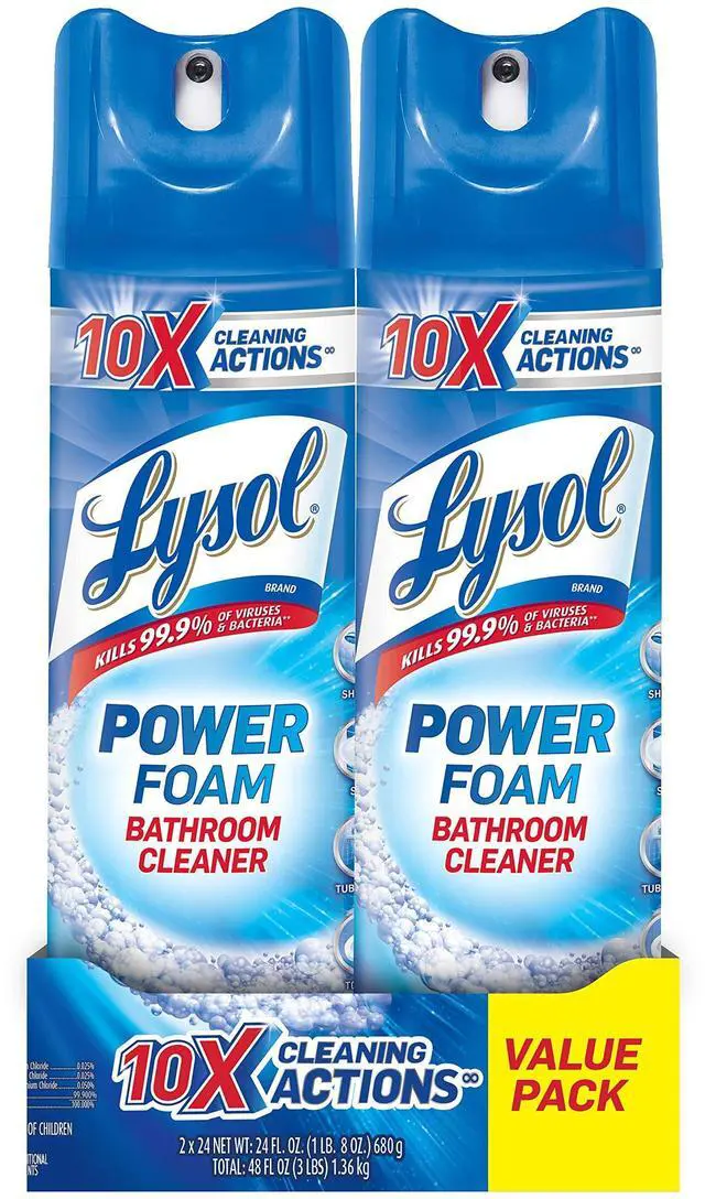 Main image of Lysol Bathroom Cleaner Spray, Blue, Island Breeze, 48oz (2X24oz)
