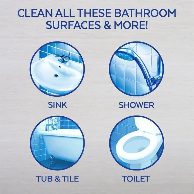Alt view image 3 of 5 - Lysol Bathroom Cleaner Spray, Blue, Island Breeze, 48oz (2X24oz)