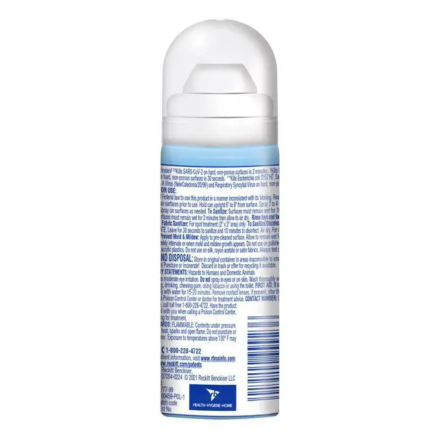 Alt view image 4 of 7 - Lysol To Go Disinfectant Spray, Travel Size Sanitizing, For On-the-Go Disinfecting and Deodorizing, Crisp Linen, 1.5 Fl. Oz (Pack of 4)