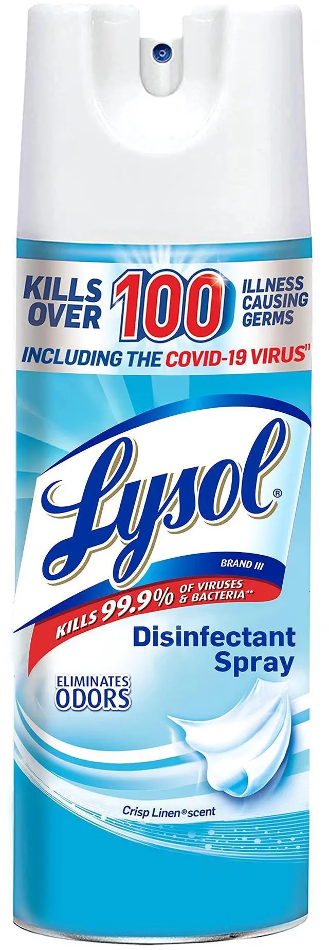 Main image of Lysol Sanitizing and Antibacterial Spray for Disinfecting & Deodorizing, Crisp Linen, 12.5 Fl Oz