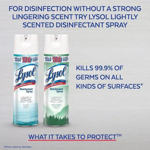 Alt view image 6 of 7 - Lysol Sanitizing and Antibacterial Spray for Disinfecting & Deodorizing, Crisp Linen, 12.5 Fl Oz