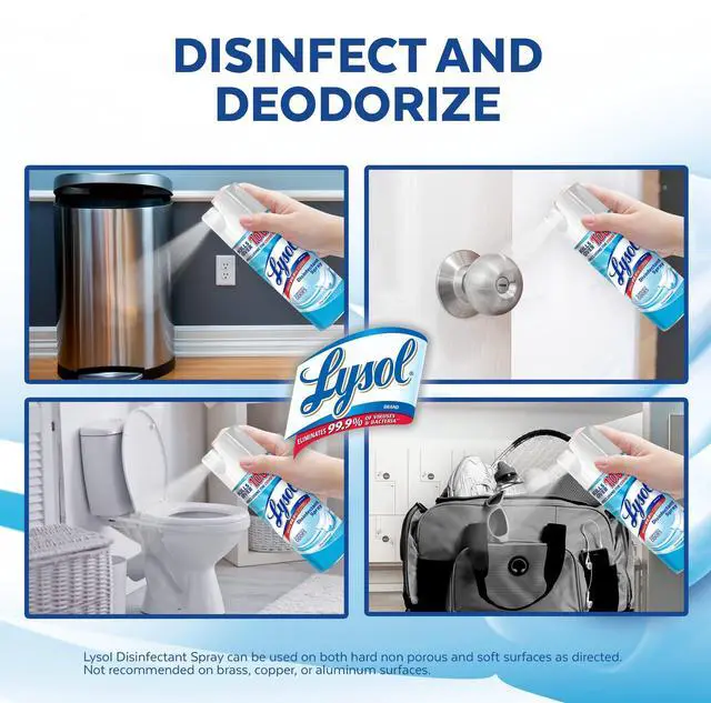 Alt view image 3 of 7 - Lysol Sanitizing and Antibacterial Spray for Disinfecting & Deodorizing, Crisp Linen, 12.5 Fl Oz