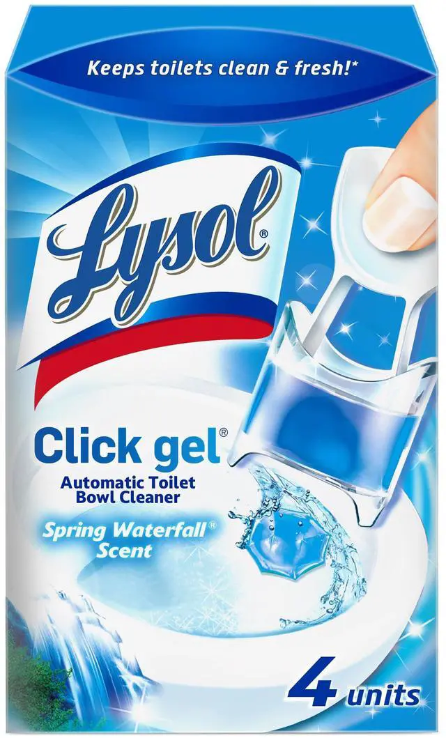 Main image of Lysol Click Gel Automatic Toilet Bowl Cleaner, Gel Toilet Bowl Cleaner, for Cleaning and Refreshing, Ocean Fresh, 6 Applicators per Pack