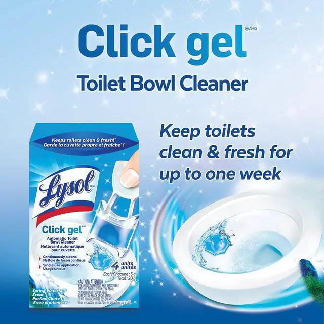 Alt view image 4 of 7 - Lysol Click Gel Automatic Toilet Bowl Cleaner, Gel Toilet Bowl Cleaner, for Cleaning and Refreshing, Ocean Fresh, 6 Applicators per Pack