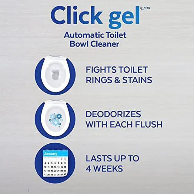Alt view image 5 of 7 - Lysol Click Gel Automatic Toilet Bowl Cleaner, Gel Toilet Bowl Cleaner, for Cleaning and Refreshing, Ocean Fresh, 6 Applicators per Pack