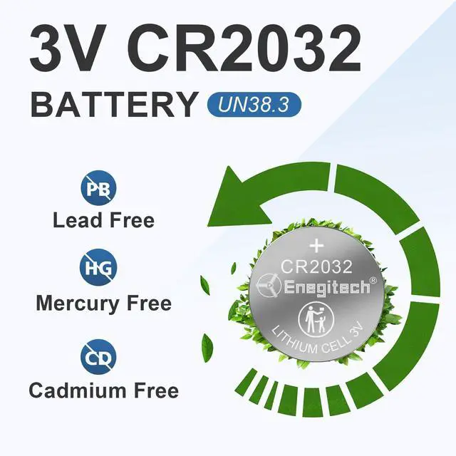 Alt view image 5 of 6 - Enegitech CR2032 Lithium Coin Batteries Button 2032 3V Recommended for Use in Key Fobs, Watches, Door sensors, Calculators, Remote Controls, Thermometers, Key Finder GPS Compatible (6-Pack)