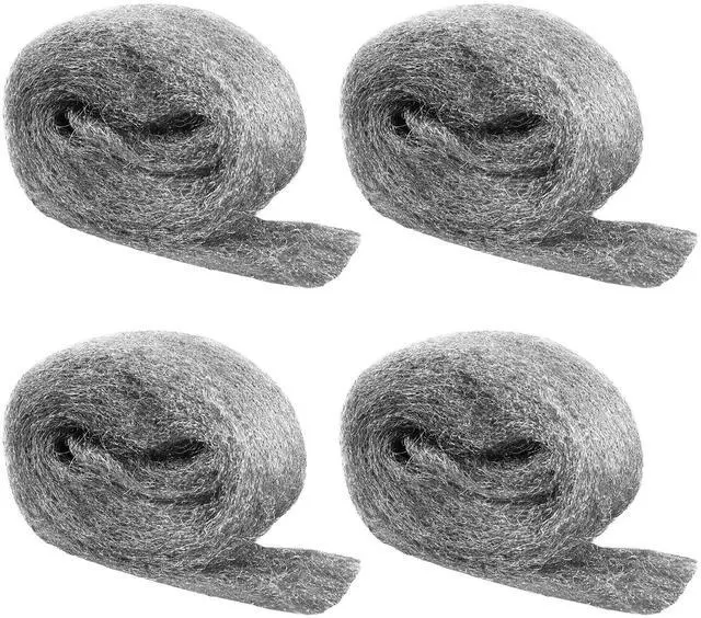 Main image of Steel Wool for Mice Control,4 Pack of 3.1" x13 Ft Steel Wool,Gap Filler for House & Garage,Keep Mice Away from Holes, Siding, Pipeline, Vents in Garden, House, Hardware DIY Kit #1 Coarse