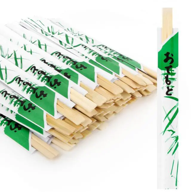 Main image of RAINFLOW 48 Pairs Premium Bamboo Chopsticks - Individually Paper Wrapped Disposable Dining Sticks, Smooth Splinter-Free Natural Wooden Utensils for Sushi, Ramen, Camping, Party, Takeout