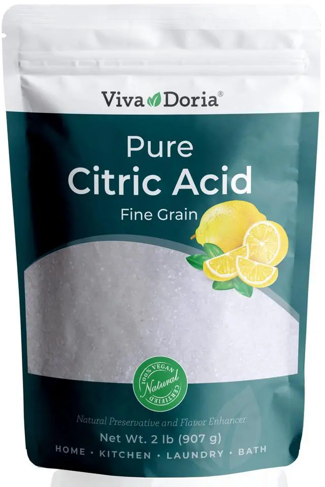 Main image of Viva Doria 100% Pure Citric Acid, Food Grade, Fine Grain, 2 lb (907 g)