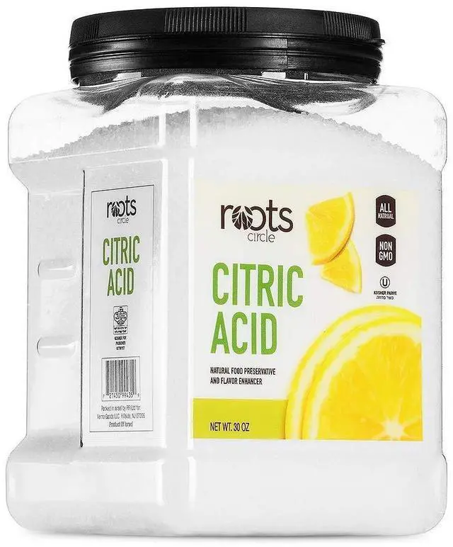Main image of Roots Circle All-Natural Citric Acid | 1 Pack - 1.87 Pounds | Kosher for Passover | Food-Grade Flavor Enhancer, Household Cleaner & Preservative | for Skincare, Cooking, Baking, Bath Bombs