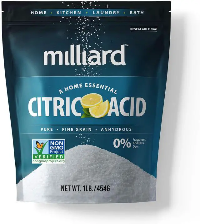 Main image of Milliard Citric Acid 1 Pound - 100% Pure Food Grade Non-GMO Project Verified (1 Pound)