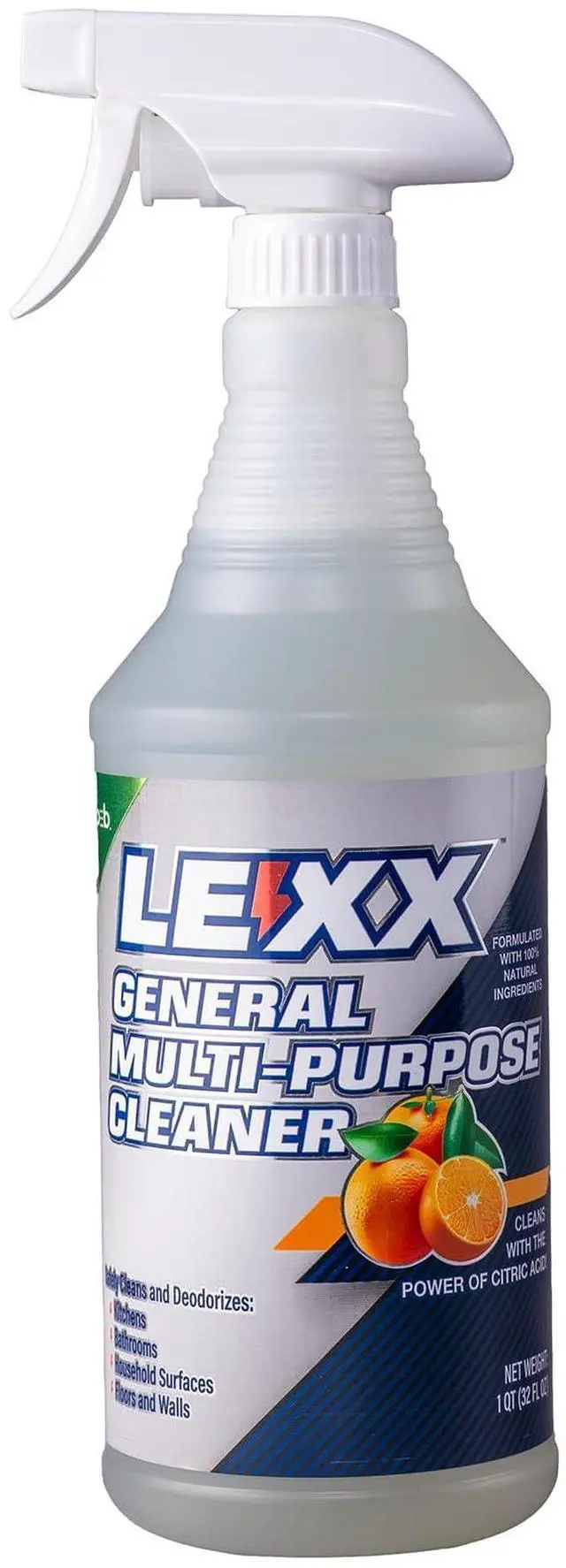 Main image of LEXX® General Multi-Purpose Cleaner Spray, All Purpose Cleaner for Kitchen, Bathroom, Glass, Countertops and Appliances, Natural Citric Acid Formula, Non-toxic, No Bleach, 32 fl oz