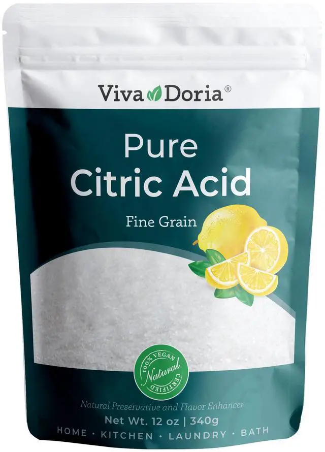 Main image of Viva Doria 100% Pure Citric Acid, Food Grade, Fine Grain, 12 oz (340 g)
