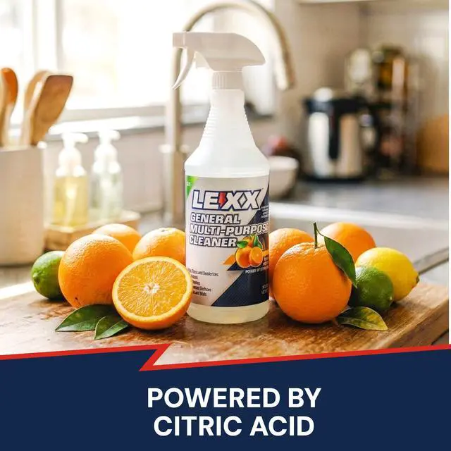 Alt view image 2 of 7 - LEXX® General Multi-Purpose Cleaner Spray, All Purpose Cleaner for Kitchen, Bathroom, Glass, Countertops and Appliances, Natural Citric Acid Formula, Non-toxic, No Bleach, 32 fl oz