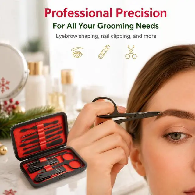 Alt view image 5 of 7 - 10-Pc Manicure Set, Stocking Stuffers for Men, Gift Ideal for Teen Boy
