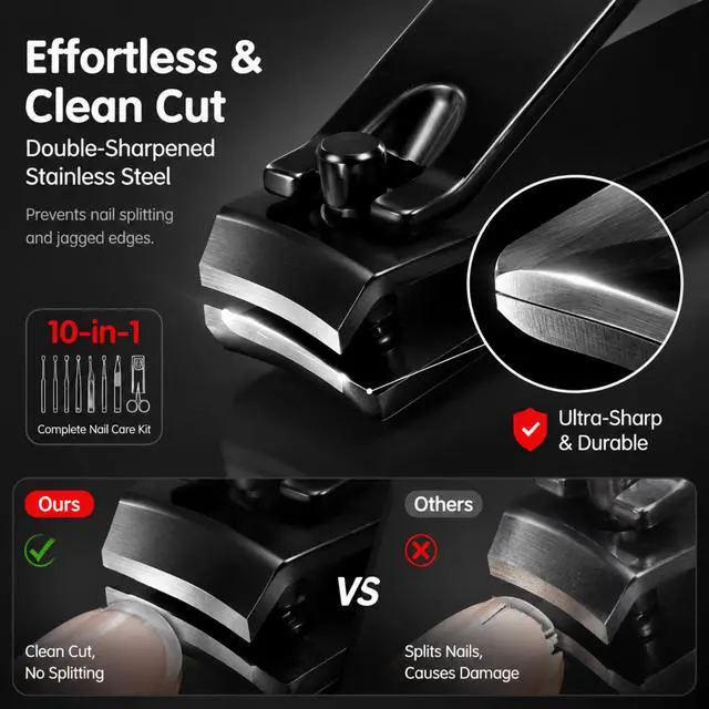 Alt view image 4 of 7 - 10-Pc Manicure Set, Stocking Stuffers for Men, Gift Ideal for Teen Boy