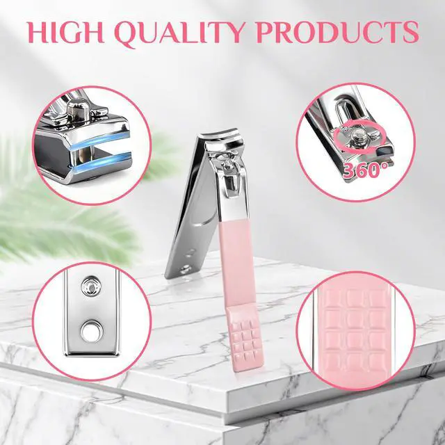 Alt view image 2 of 7 - 26-Piece Manicure Set for Women, Pink At-Home Nail Care Kit