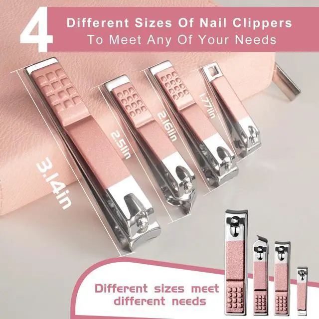 Alt view image 4 of 7 - Manicure Set 30 in 1 Nail Clipper set, REDFLOW nail clippers, fingernail & toenail clippers, Manicure Tools, pedicure tools, Suitable for Travel Manicure Kit, Nail Set Kit With Everything Profe