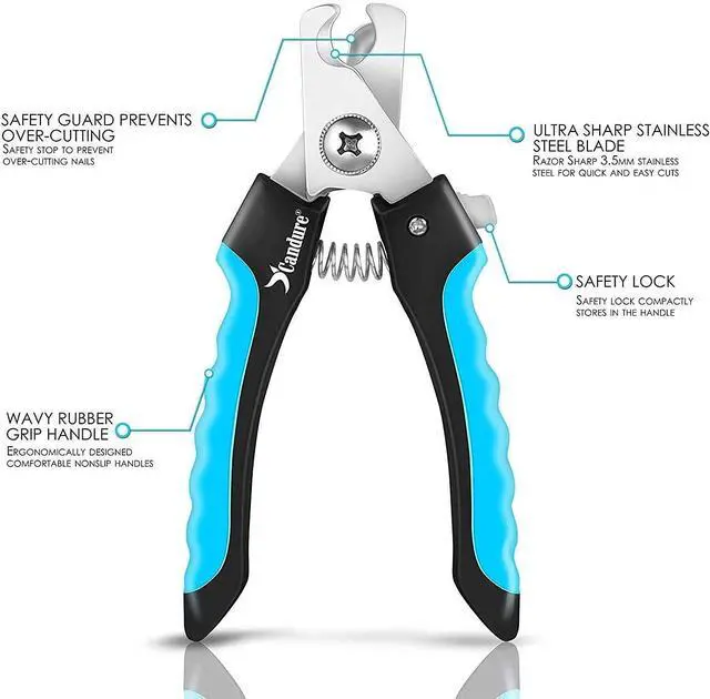 Alt view image 3 of 7 - Dog Nail Clippers and Trimmer with Safety Guard to Avoid Over-Cutting Toe Nails, Professional Grooming Pet Nail Clipper with Nail File for Small, Medium & Large Breeds