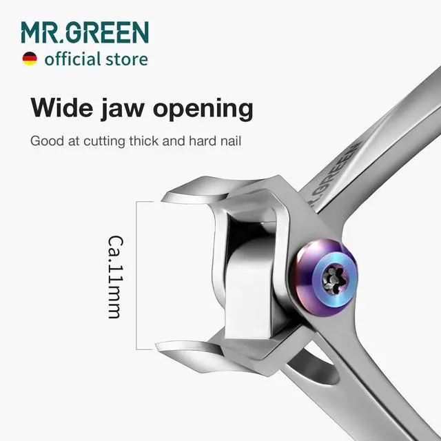 Alt view image 5 of 7 - Nail Clippers Wide Jaw Opening Stainless Steel Fingernail Clipper Thick Hard Toenail Cutter Manicure Scissors Tools (Nail Clipper (Large))