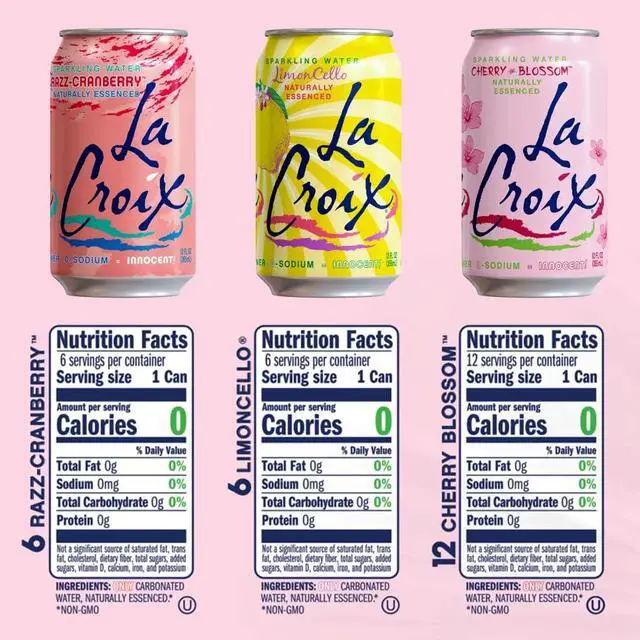 Alt view image 2 of 4 - x Sparkling Water Cherry Blossom Variety Pack | 24-Pack of 12oz Cans | 6x Razz-Cran | 6x Limoncello | 12x Cherry Blossom