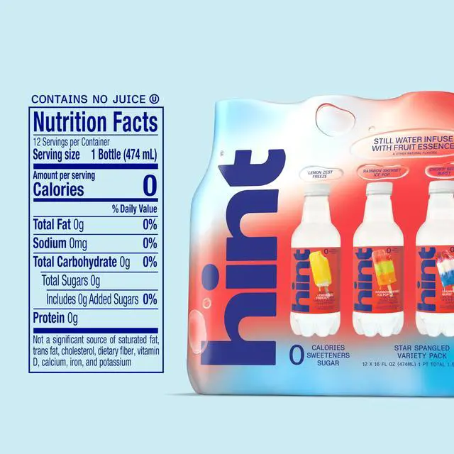 Alt view image 4 of 6 - Fruit-Infused Bottled Water, Star Spangled Variety Pack - Sugar Free Flavored Water with Zero Calories, Natural Fruit Essences, and No Artificial Sweeteners - 16 Fl Oz (Pack of 12)