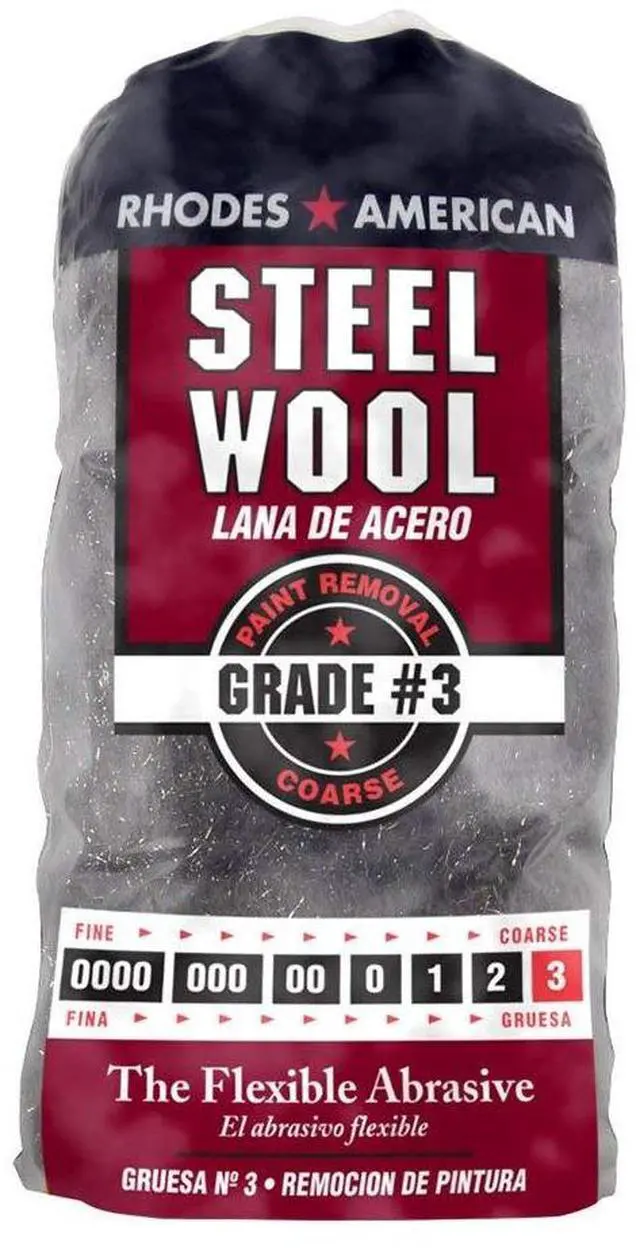 Main image of Rhodes American Paint Removal Steel Wool, Coarse Grade #3, 12 Pads