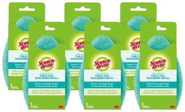 Main image of Non-Scratch Tub & Tile Scrubber Refill Pads, (Pack of 6)