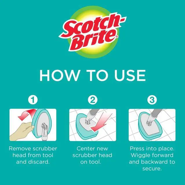 Alt view image 4 of 7 - Non-Scratch Tub & Tile Scrubber Refill Pads, (Pack of 6)