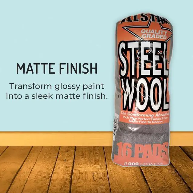 Alt view image 5 of 6 - 000 Extra Fine Steel Wool Pads (16 Pack) Ultra-Fine Scratch-Free Surface Prep, Waterless Window Cleaning, Polishing, Finishing & Woodworking Abrasive