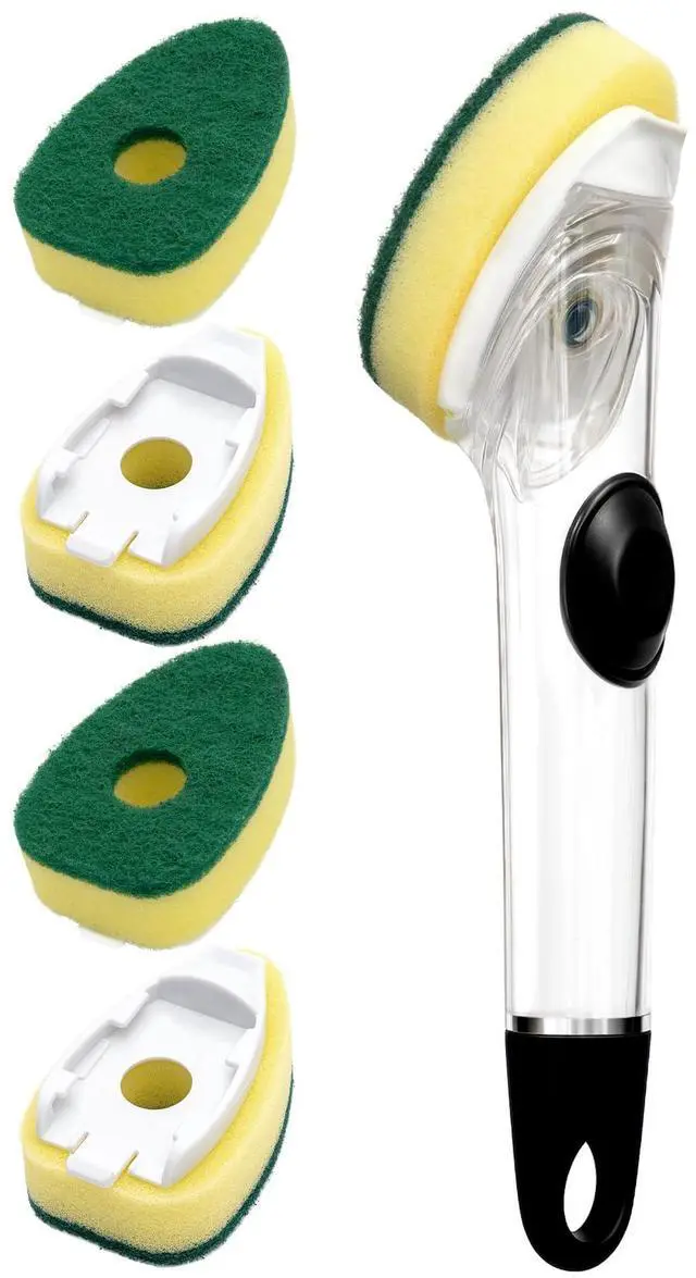 Main image of Dish Wand with Handle,Non-Scratch Dishwand Refills Replacement Sponge Heads