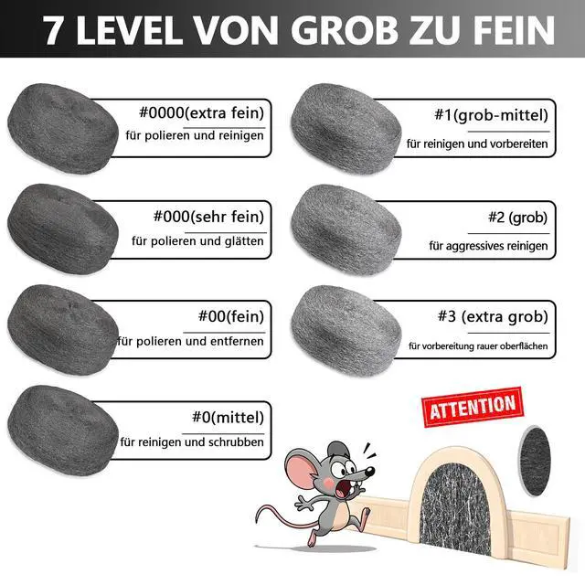 Alt view image 5 of 7 - Steel Wool Mice Control, 65FT(1.1LB)#0 Steel Wool, Keep Mouse Away from Holes, Barrier and Gap Filler for Home, Wall, Garden, Kitchen, Pipeline in Garage, Medium