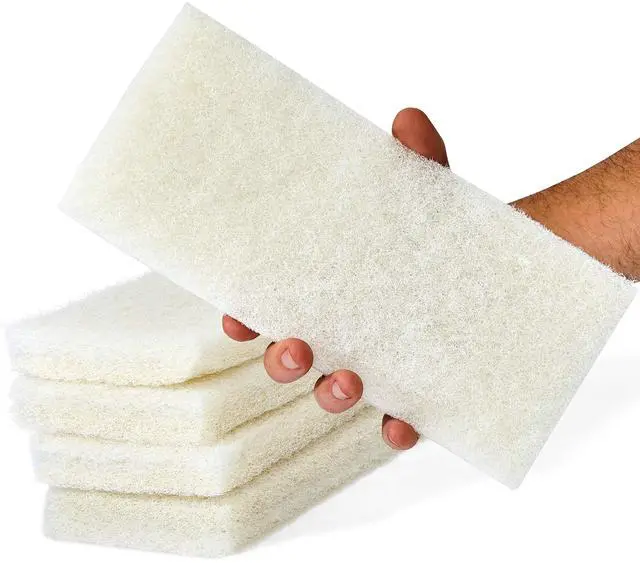 Main image of Non-Scratch, Super Long-Lasting Scrubbing Pad 5 pk, 10x4.5in. Best Reusable Multipurpose Scouring Sponge for Home Surfaces. Perfect Pro Grade Multi-Surface Scrubber Pads for Light-Duty Indoor Cleaning