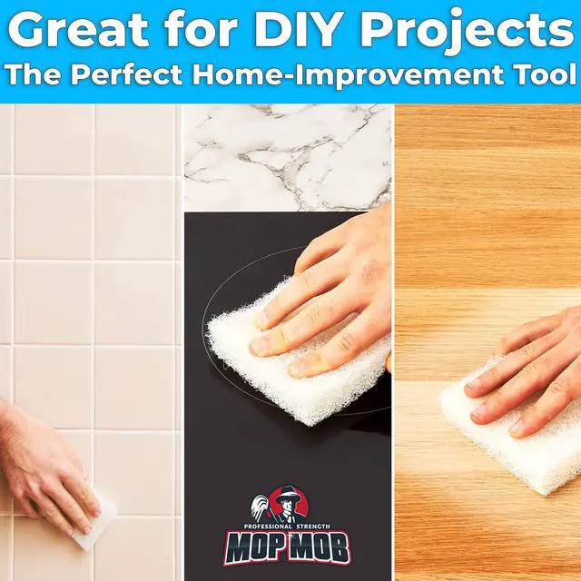 Alt view image 5 of 7 - Non-Scratch, Super Long-Lasting Scrubbing Pad 5 pk, 10x4.5in. Best Reusable Multipurpose Scouring Sponge for Home Surfaces. Perfect Pro Grade Multi-Surface Scrubber Pads for Light-Duty Indoor Cleaning