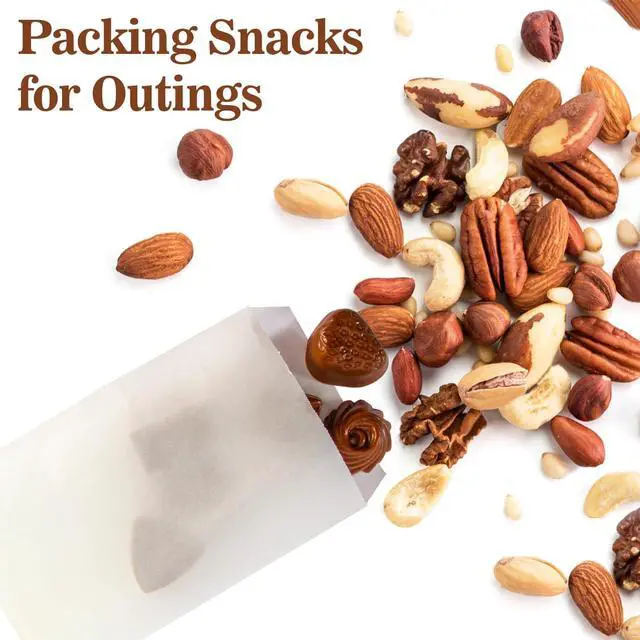 Alt view image 5 of 7 - 100 Glassine Wax Paper Bags - 4x6" Glassine Envelopes Wax Paper Sandwich Food French Fry Bags Individual Cookie Sleeves Cake Slices Soap Bars Packaging Treat Bags Desserts Baked Goods Wrappers