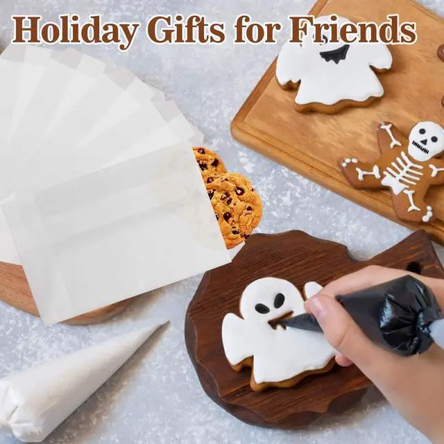 Alt view image 6 of 7 - 100 Glassine Wax Paper Bags - 4x6" Glassine Envelopes Wax Paper Sandwich Food French Fry Bags Individual Cookie Sleeves Cake Slices Soap Bars Packaging Treat Bags Desserts Baked Goods Wrappers