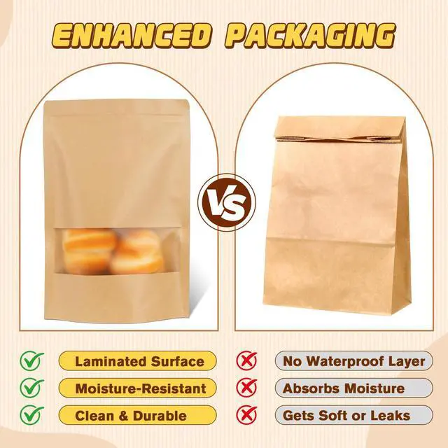 Alt view image 7 of 7 - 50 Pcs Smell Proof Bag 4x6in, Resealable Bags for Small Business, Sealable Treat Bags, Reusable Frosted Clear Window Stand Up Pouches, Packaging for Snack, Food, Candy, Spice, Nuts, Product