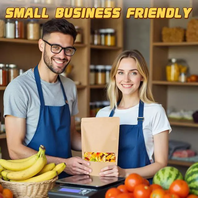 Alt view image 3 of 7 - 50 Pcs Smell Proof Bag 4x6in, Resealable Bags for Small Business, Sealable Treat Bags, Reusable Frosted Clear Window Stand Up Pouches, Packaging for Snack, Food, Candy, Spice, Nuts, Product
