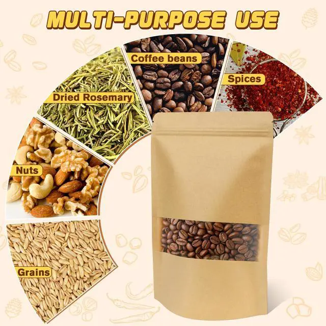 Alt view image 5 of 7 - 50 Pcs Smell Proof Bag 4x6in, Resealable Bags for Small Business, Sealable Treat Bags, Reusable Frosted Clear Window Stand Up Pouches, Packaging for Snack, Food, Candy, Spice, Nuts, Product