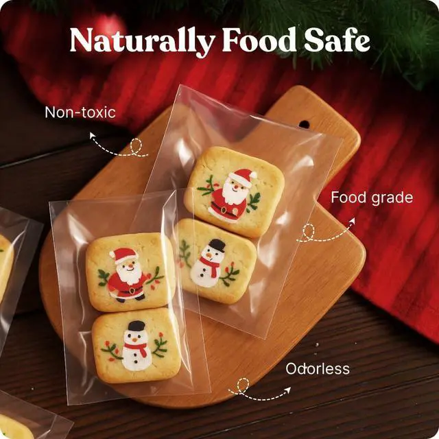 Alt view image 5 of 7 - 5" X 7" Self Sealing Cellophane Bags (200 Pack) - Clear Cookie Bags With Seal for Baked Goods Packaging, Cookie Wrappers, Bakery Packaging, Bake Sale, Candy, Treats, Goodies, Gifts, Party Favors
