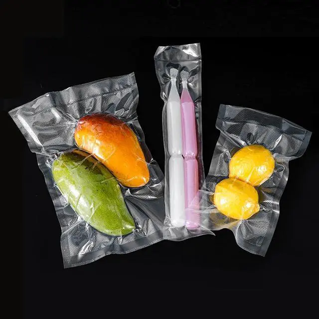 Alt view image 5 of 6 - 100 Pieces 1.57x5.91 inch (Usable Size 1.18x5.71 inch) Vacuum Sealer Bags for Food Storage Open Top Clear Plastic Flat Pouches Bulk Food Packaging Bags with Tear Notch