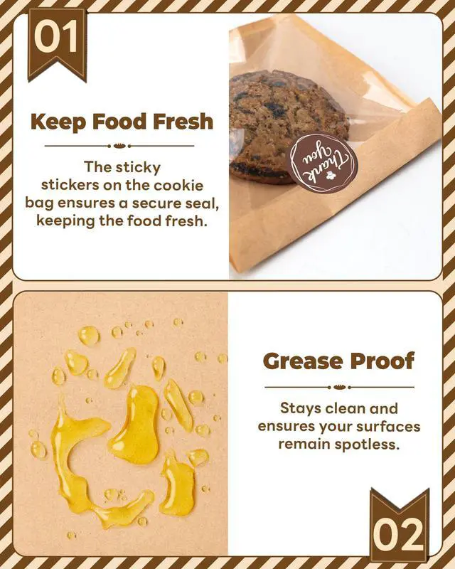 Alt view image 3 of 7 - 100PCS Cookie Bags with Seal, 5.7x6.5 Inch Individual Cookie Packaging Bags for Gift Giving, Heat Sealable & Grease Proof Bakery Bag with Window, Baked Goods Packaging