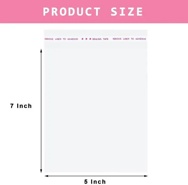 Alt view image 2 of 7 - 5x7 In Cookie Bags Clear Self Sealing Cellophane Treat Bags 200Pcs