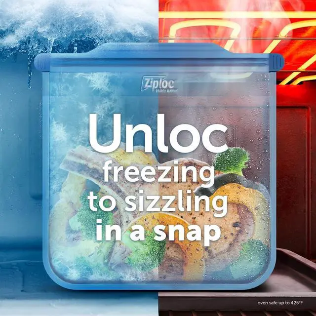 Alt view image 3 of 7 - Endurables Medium Pouch, 2 Cups, Reusable Silicone Bags and Food Storage Meal Prep Containers for Freezer, Oven, and Microwave, Dishwasher Safe