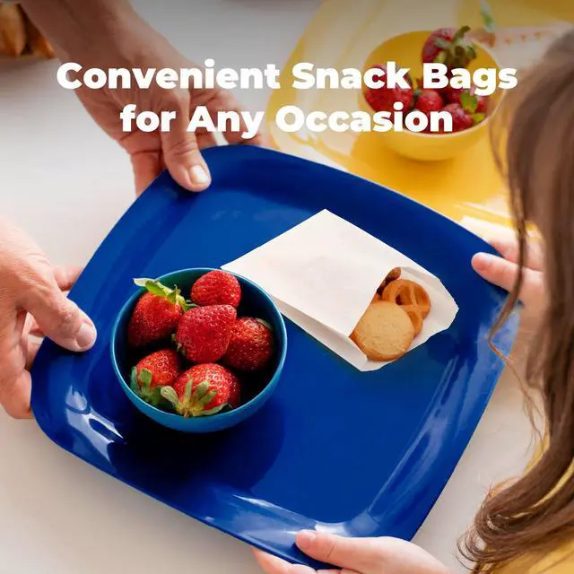 Alt view image 5 of 7 - 200 Pack 4x6" Cookie Bags, Paper Bag Envelopes, Disposable Pastry Bag, Greaseproof White Small Paper Treat Bags for Packaging Dessert, Baked Goods, Candy, Snack
