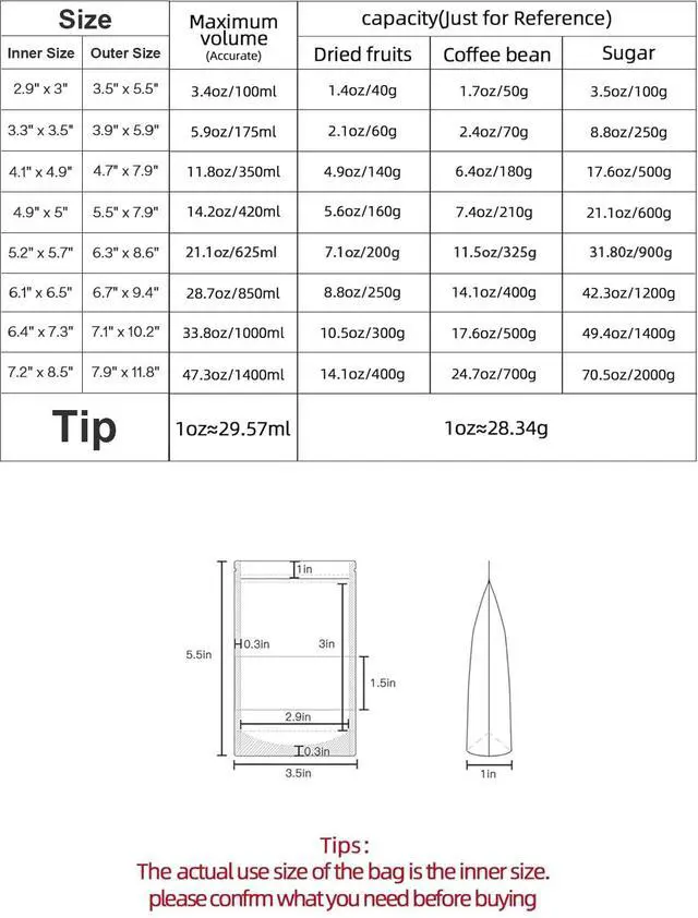 Alt view image 2 of 7 - 100 Pcs Reaselable Bags, Out Size 3.5" x 5.5"(Inner Size 2.9" x 3") Stand Up Pouches Brown Paper Bags with Window, Zipper Food Storage Bags for Packaging Products, Reusable, Sealable