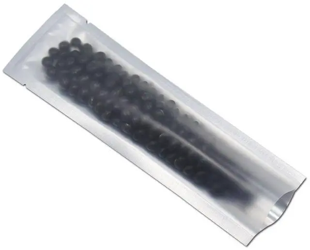 Main image of 100 Pcs 2.1x7.08 inch (Inside Size 1.77x6.69 inch) Clear Front Vacuum Heat Sealable Pure Mylar Foil Bag for Travel Shampoo Skincare Packaging Candy Coffee Powder Food Storage Aluminum Package